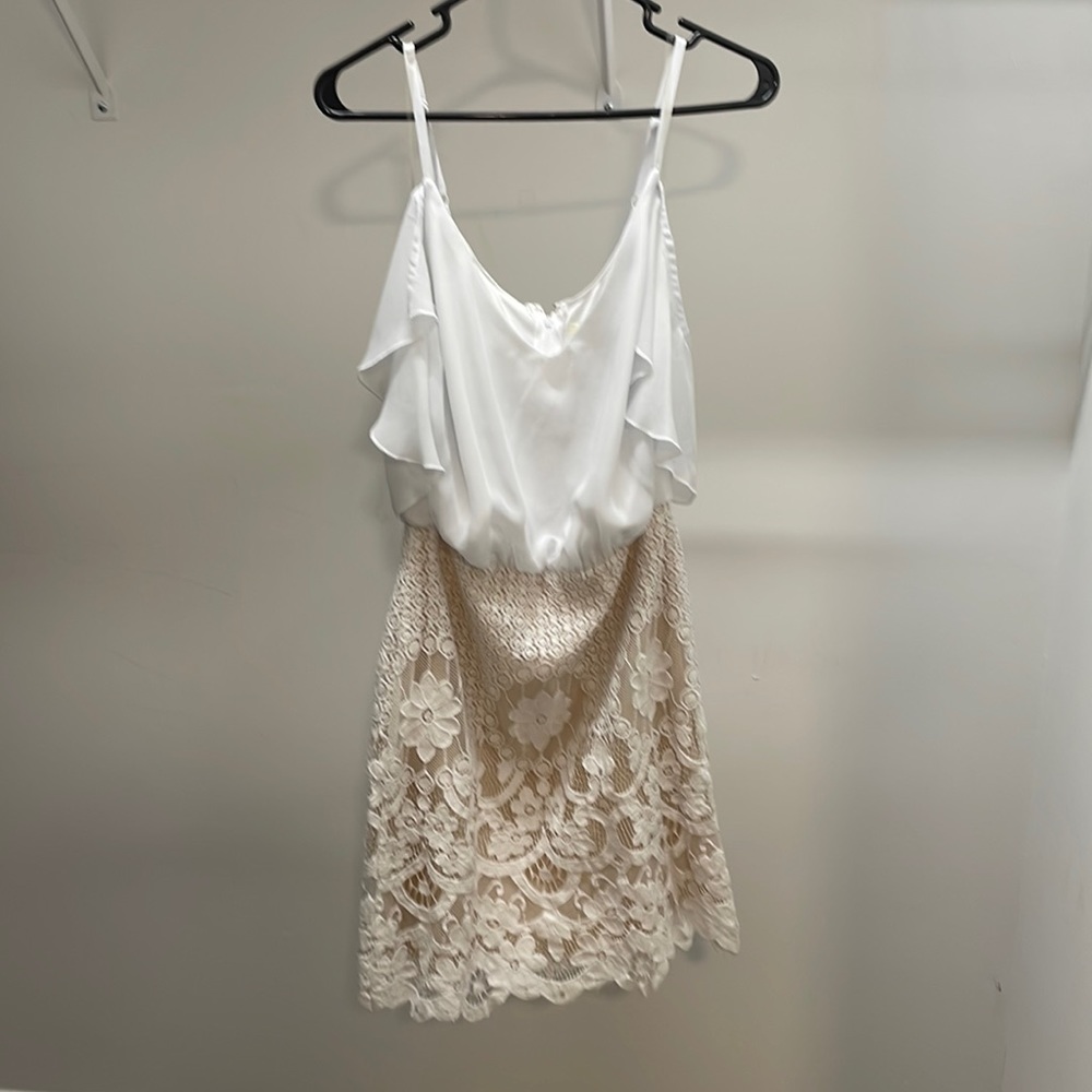 Like New Francesca’s White Lace Dress